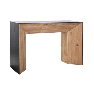Konzol asztal újrahasznosított fa, fenyő 120x40x80 cm barna, fekete