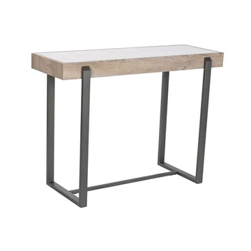 Konzol fém, kő 100x39x75 cm natúr, fekete