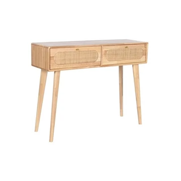 Konzol gumifa, rattan, fém 100x30x78 cm natúr