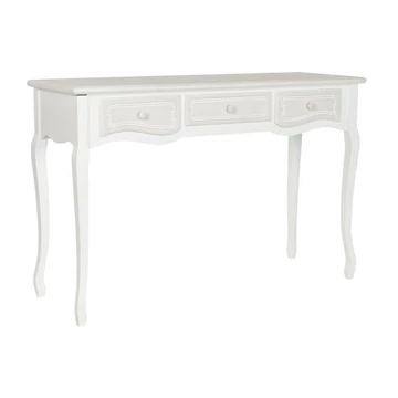 Konzol mdf, fa 120x40x78,5 cm világosbarna, fehér