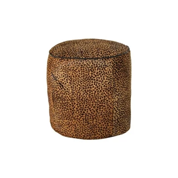 Lábtartó leopárd bőr 46x46x50 cm barna, fekete