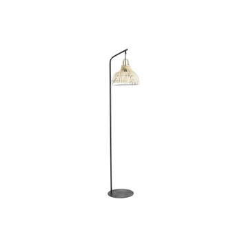 Lámpa álló fém, rattan 40x40x160 cm fekete, barna