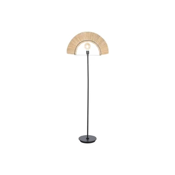 Lámpa álló juta, fém 56x26x152 cm natúr, fekete