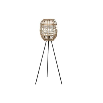 Lámpa álló rattan, fém 38x38x117 cm natúr
