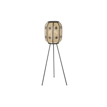 Lámpa álló virág rattan, fém 30x30x116 cm barna, fekete