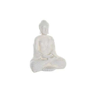 Lámpa asztali Buddha matt üvegszál 33x24x42 cm fehér