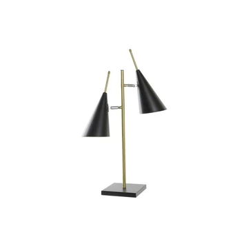 Lámpa asztali dupla fém 38x16x64 cm fekete, arany