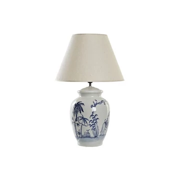 Lámpa asztali elefánt porcelán 40x40x63 cm fehér, kék