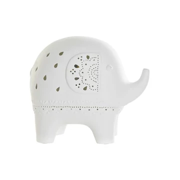 Lámpa asztali LED-es elefánt porcelán 22x12x19 cm fehér