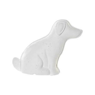 Lámpa asztali LED-es kutya porcelán 25x10x19 cm fehér