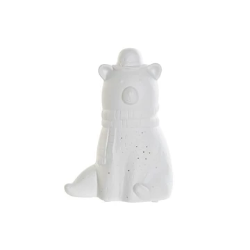Lámpa asztali LED-es medve porcelán 17x12x23 cm fehér