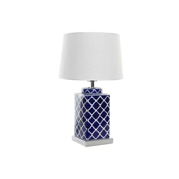 Lámpa asztali mozaikos porcelán, poliészter 35x35x57 cm kék, fehér