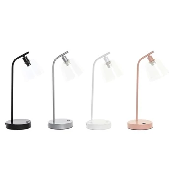 Lámpa asztali usb fém, üveg 22x15x46 cm színes 4 féle