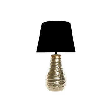 Lámpa asztali wax, vászon 38x38x65 cm arany, fekete