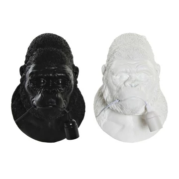Lámpa fali gorilla poly 23x19x32 cm fehér, fekete 2 féle