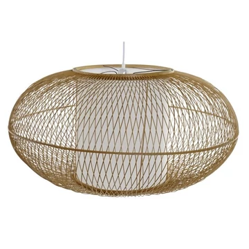 Lámpa mennyezeti bambusz 83x83x40 cm natúr, fehér
