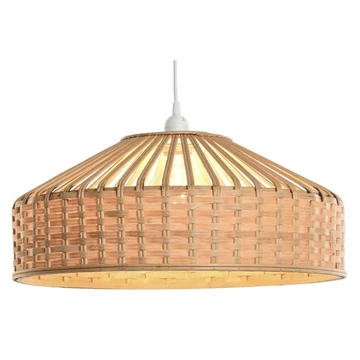 Lámpa mennyezeti bambusz, rattan 47x47x20 cm barna
