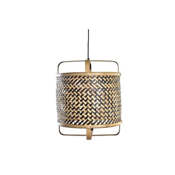 Lámpa mennyezeti rattan 36x36x48 cm barna, fekete