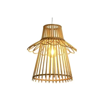 Lámpa mennyezeti rattan 40x40x46 cm barna