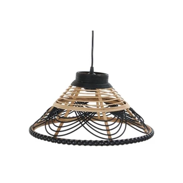 Lámpa mennyezeti rattan 41x41x21 cm színes