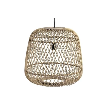 Lámpa mennyezeti rattan 44x44x41 cm világosbarna