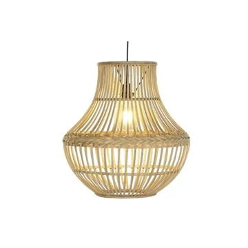 Lámpa mennyezeti rattan 45x45x48 cm világosbarna