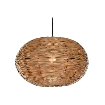 Lámpa mennyezeti rattan 48x48x31 cm barna