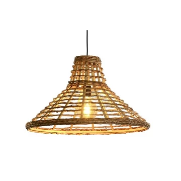 Lámpa mennyezeti rattan 56x56x34 cm barna