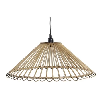 Lámpa mennyezeti rattan 57x57x21 cm barna