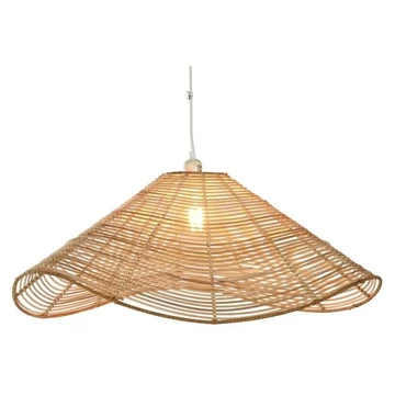 Lámpa mennyezeti rattan 64x64x34 cm világosbarna