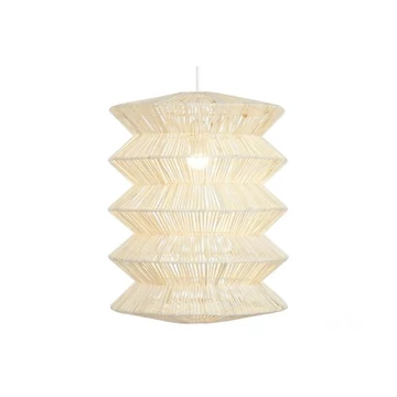 Lámpa mennyezeti rattan, fém 40x40x54 cm világosbarna