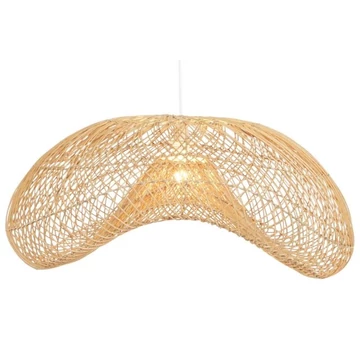 Lámpa mennyezeti rattan, fém 80x56x35 cm barna