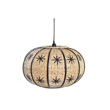 Lámpa mennyezeti virág rattan 50x50x31 cm barna, fekete