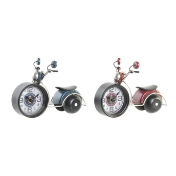 Óra asztali motor fém 22,5x12x16,5 cm piros, kék 2 féle