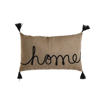 Párna bojtos HOME juta, pamut 50x15x30 cm natúr