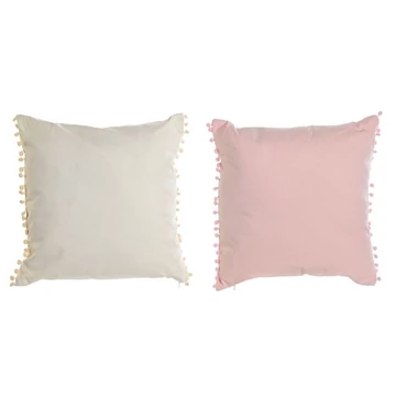 Párna bojtos pamut 45x10x45 cm pink, bézs 2 féle