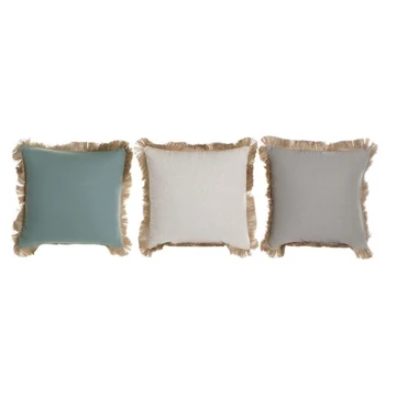 Párna bojtos pamut 45x10x45 cm színes 3 féle