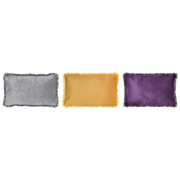 Párna bojtos poliészter 50x10x30 cm színes 3 féle