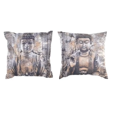 Párna Buddha poliészter 45x10x45 cm barna 2 féle