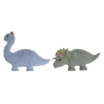 Párna dinoszaurusz poliészter 58x10x52 cm kék, zöld 2 féle