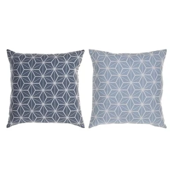 Párna geometrikus poliészter 40x10x40 cm kék, égkék 2 féle