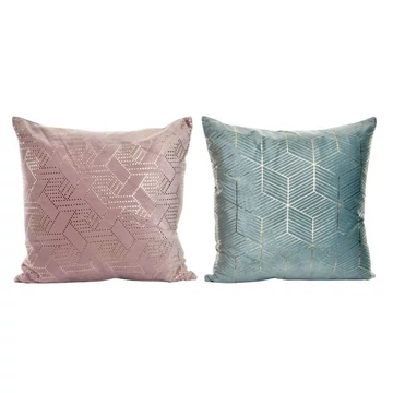 Párna geometrikus poliészter 45x10x45 cm pink, zöld 2 féle