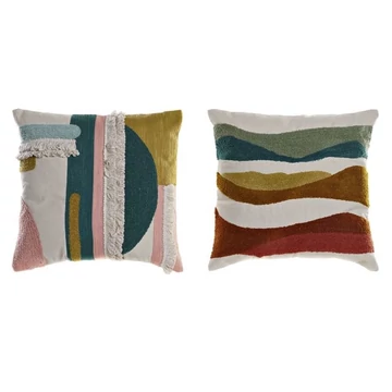 Párna hímzett pamut 45x10x45 cm színes 2 féle