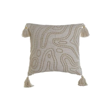 Párna hímzett pamut 45x15x45 cm törtfehér