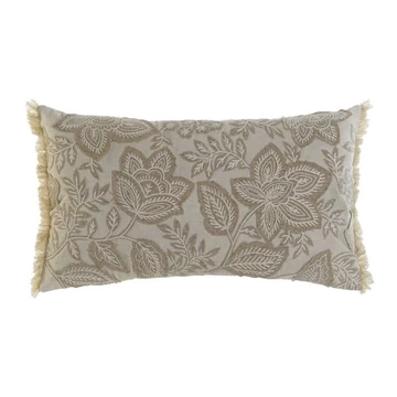 Párna hímzett pamut 50x15x30 cm bézs