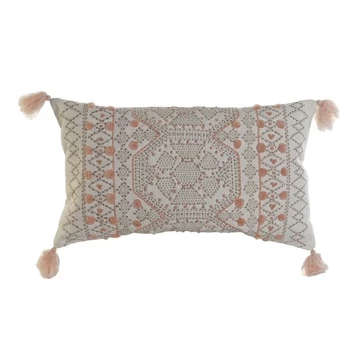 Párna hímzett pamut 50x15x30 cm halvány rózsaszín