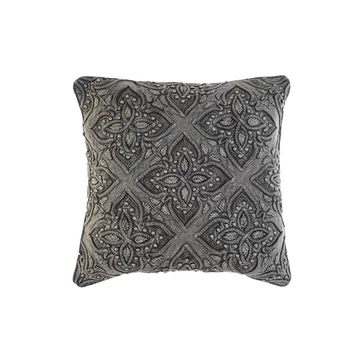 Párna hímzett pamut 50x15x50 cm világosszürke