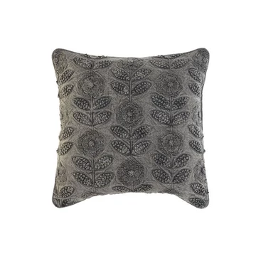 Párna hímzett pamut 50x15x50 cm világosszürke