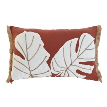 Párna levelek pamut 50x15x30 cm terrakotta