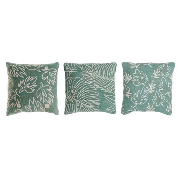 Párna leveles pamut 40x15x40 cm zöld, fehér 3 féle